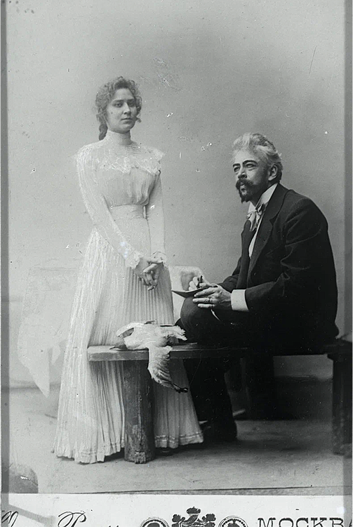 Спектакль «Чайка», 1898 г. Нина Заречная – М. Роксанова, Тригорин – К. Станиславский