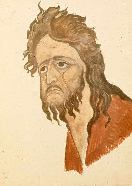 «Каин». Эскиз грима Каина. Художник Н.А. Андреев