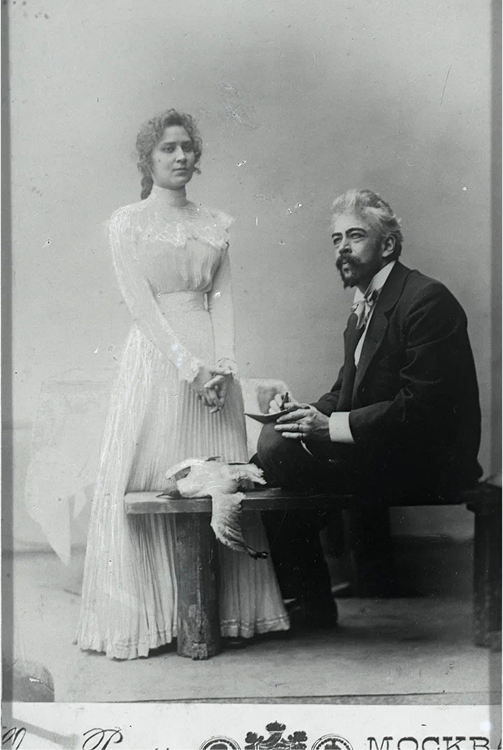 Спектакль «Чайка», 1898 г. Нина Заречная – М. Роксанова, Тригорин – К. Станиславский